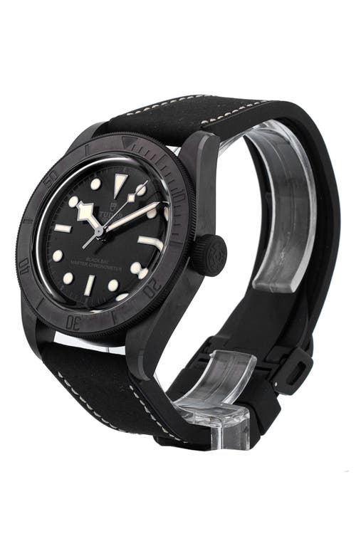 Watchfinder & Co. Tudor 2024 Black Bay Ceramic Leather Strap Watch, 41mm In Black