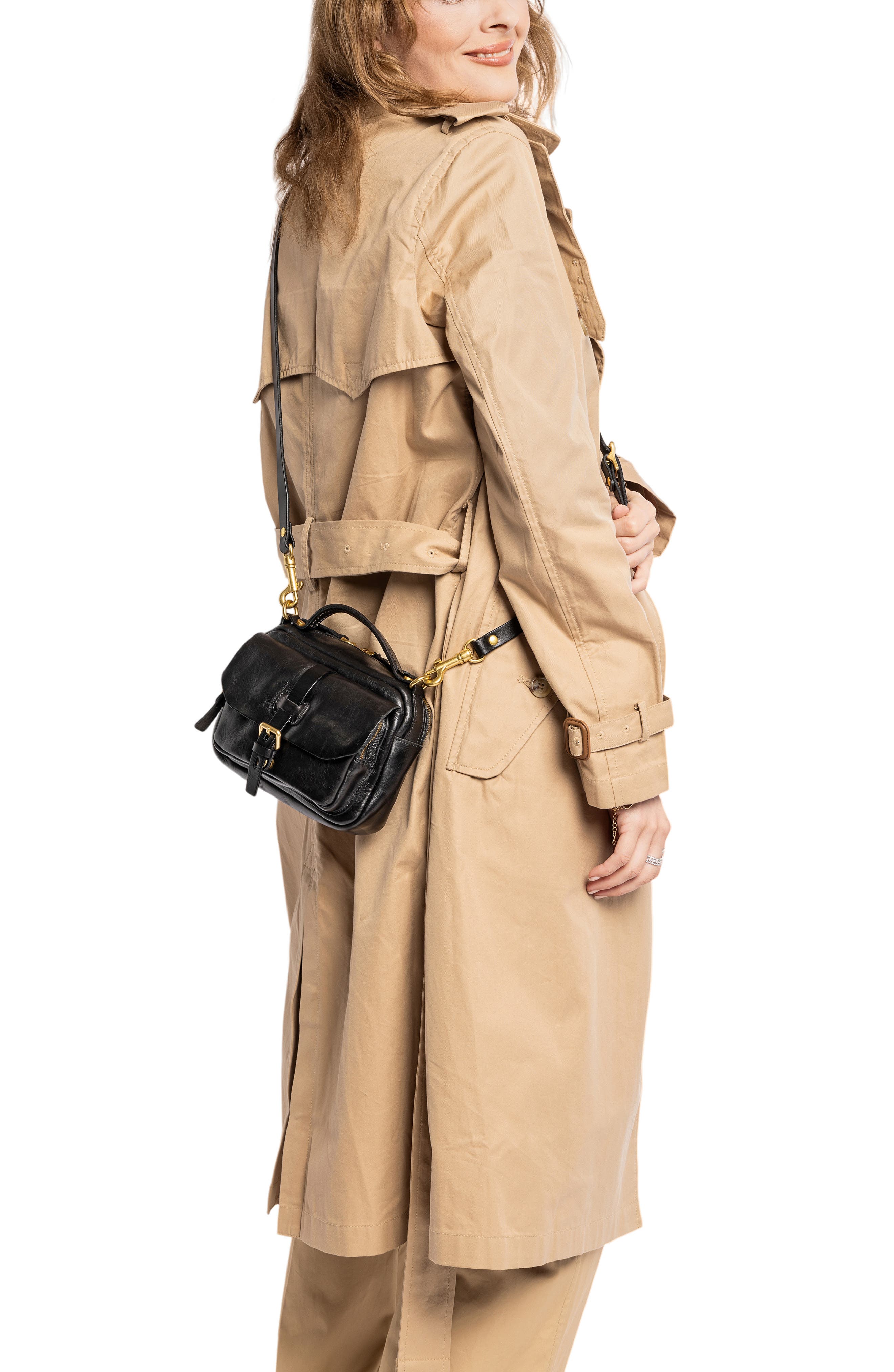 OLD TREND Ficus Leather Crossbody Bag, Alternate, color, Black