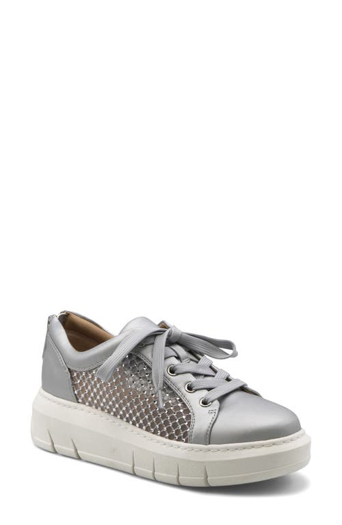 Charles David Sean Rhinestone Sneaker In Pale Silver