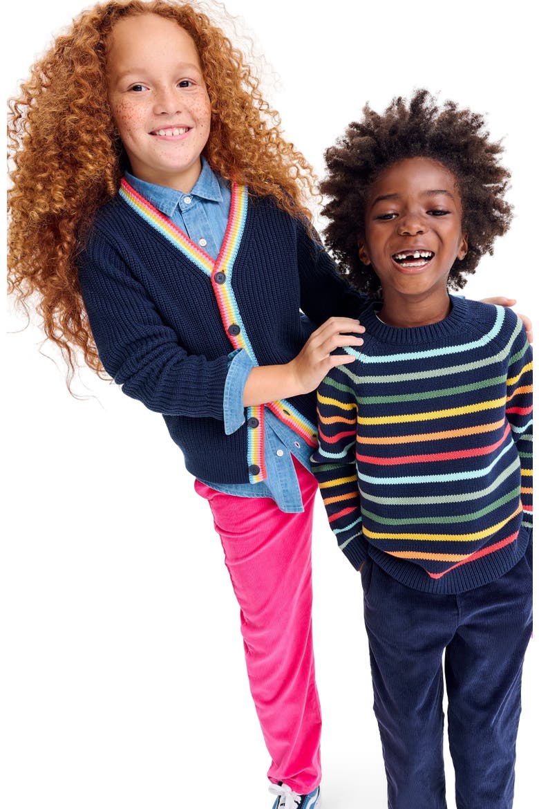 Kids Stretch Corduroy Drawstring Pant, Alternate, color, Navy
