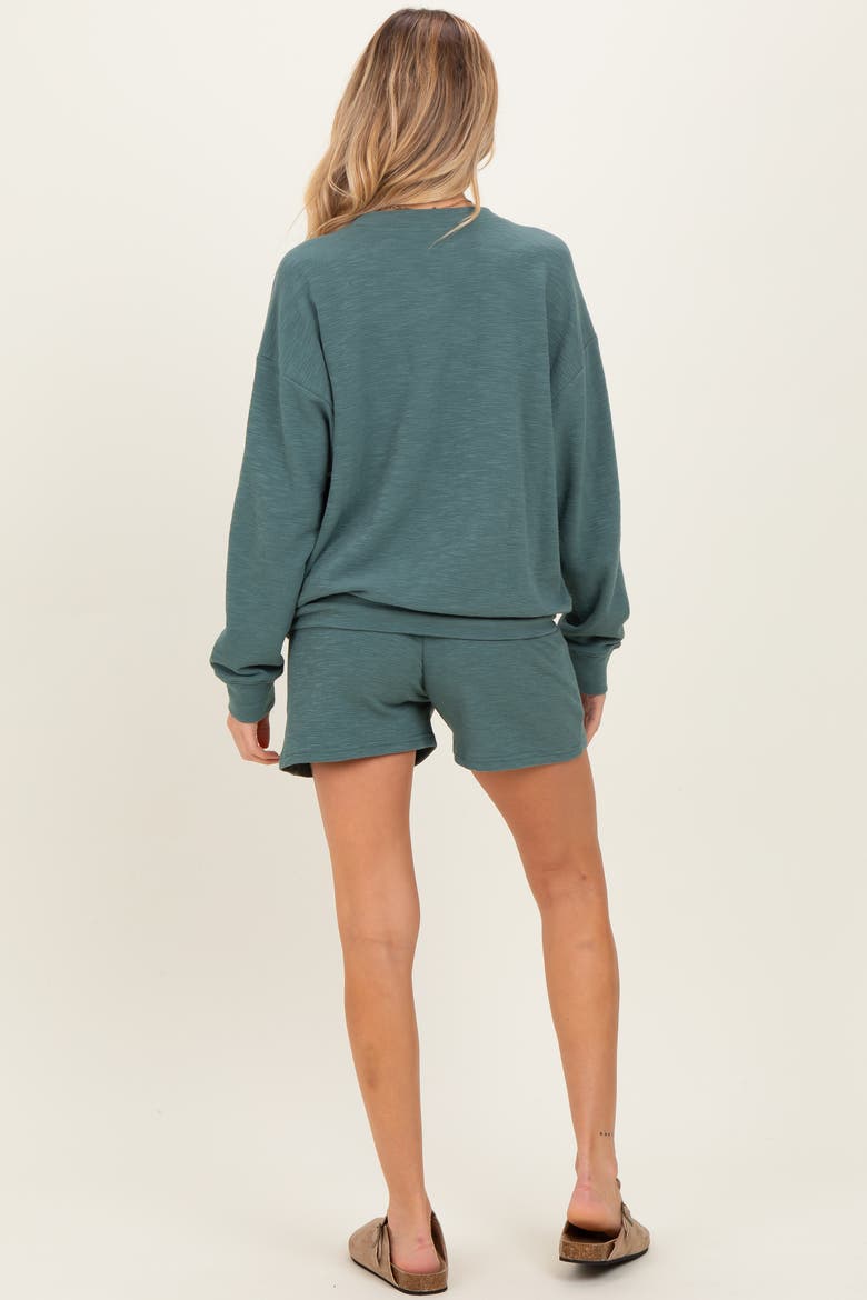 Pullover & Shorts Set, Alternate, color, Jade