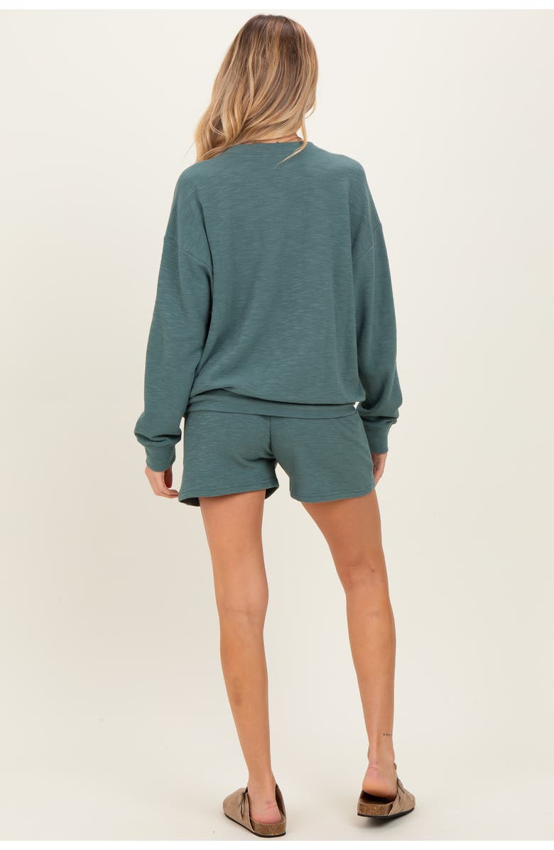 PinkBlush Pullover & Shorts Set, Alternate, color, Jade
