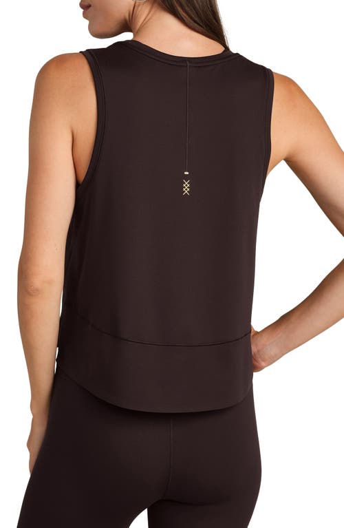 Rhone Serene Crop Performance Tank In Brown