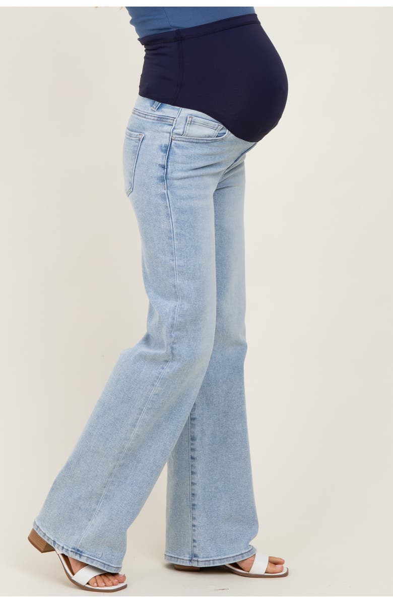 PinkBlush High Rise Wide Leg 90'S Maternity Jeans, Alternate, color, Light Blue