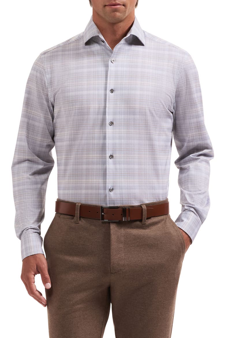 Devon OoohCotton® Plaid Button-Up Shirt, Main, color, SAND