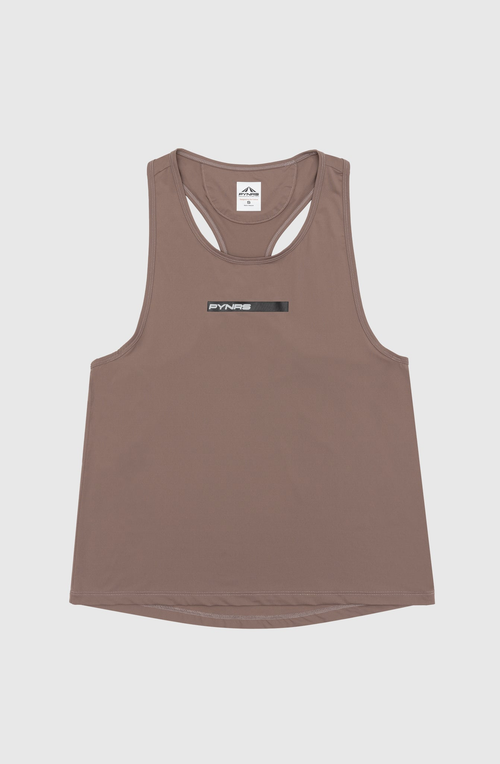 Pynrs Performance Streetwear Ronan Racerback Tank In Deep Taupe