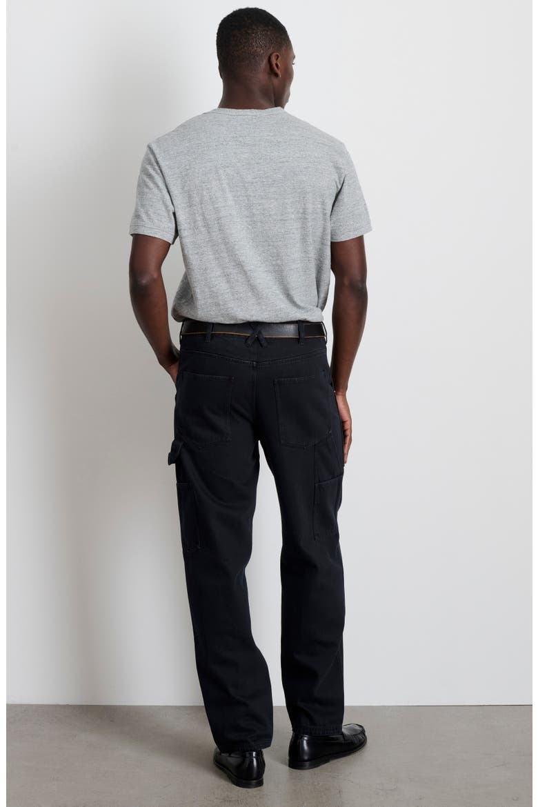 Recycled Cotton Painter Jeans, Alternate, color, WASHED BLACK