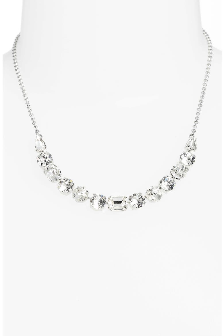 Tansy Crystal Necklace, Alternate, color, SILVER