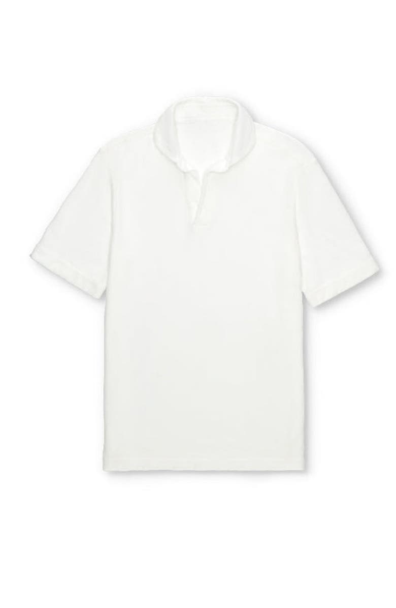 Fortela Sullivan Terry Cloth Jersey Polo, Main, color, Off White