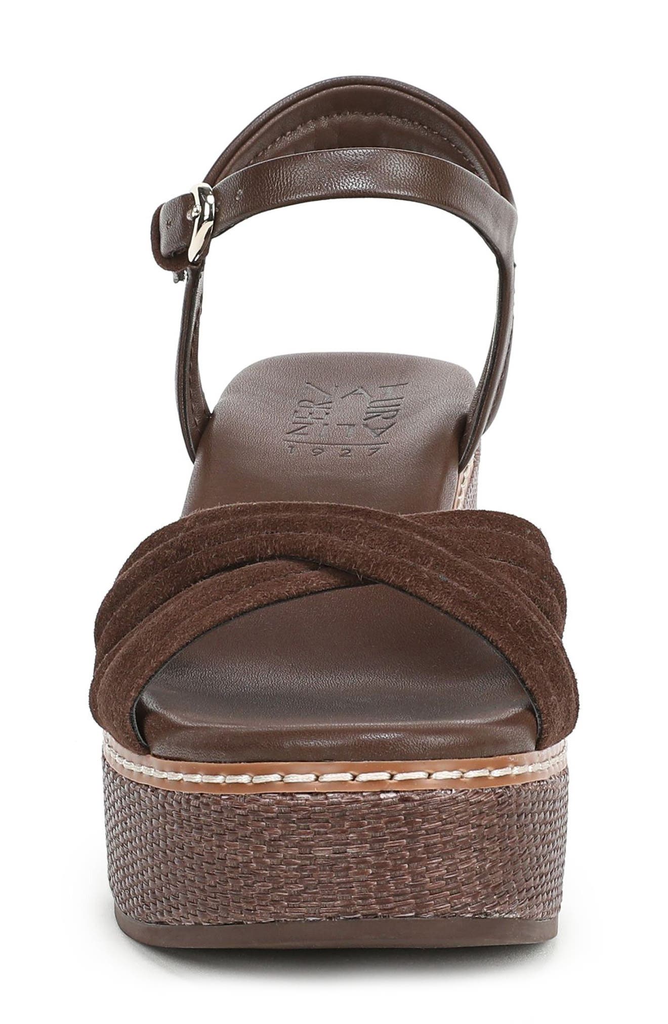 Dovie Ankle Straple Platform Wedge, Alternate, color, CHOCOLATE BAR BROWN