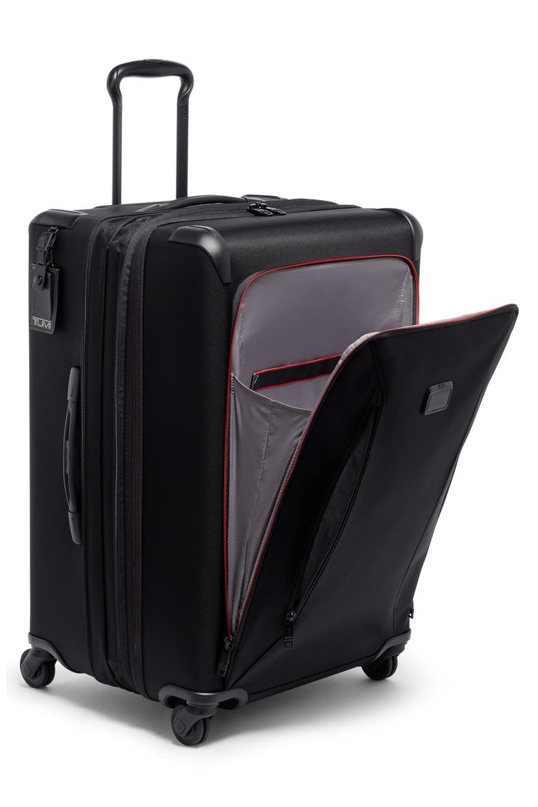 Aerotour Medium Front Pocket Expandable Checked Luggage, Alternate, color, BLACK