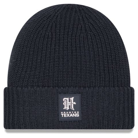 Men's New Era Charcoal Houston Texans 2025 Sideline Cold Weather H-Town Cuffed Knit Hat