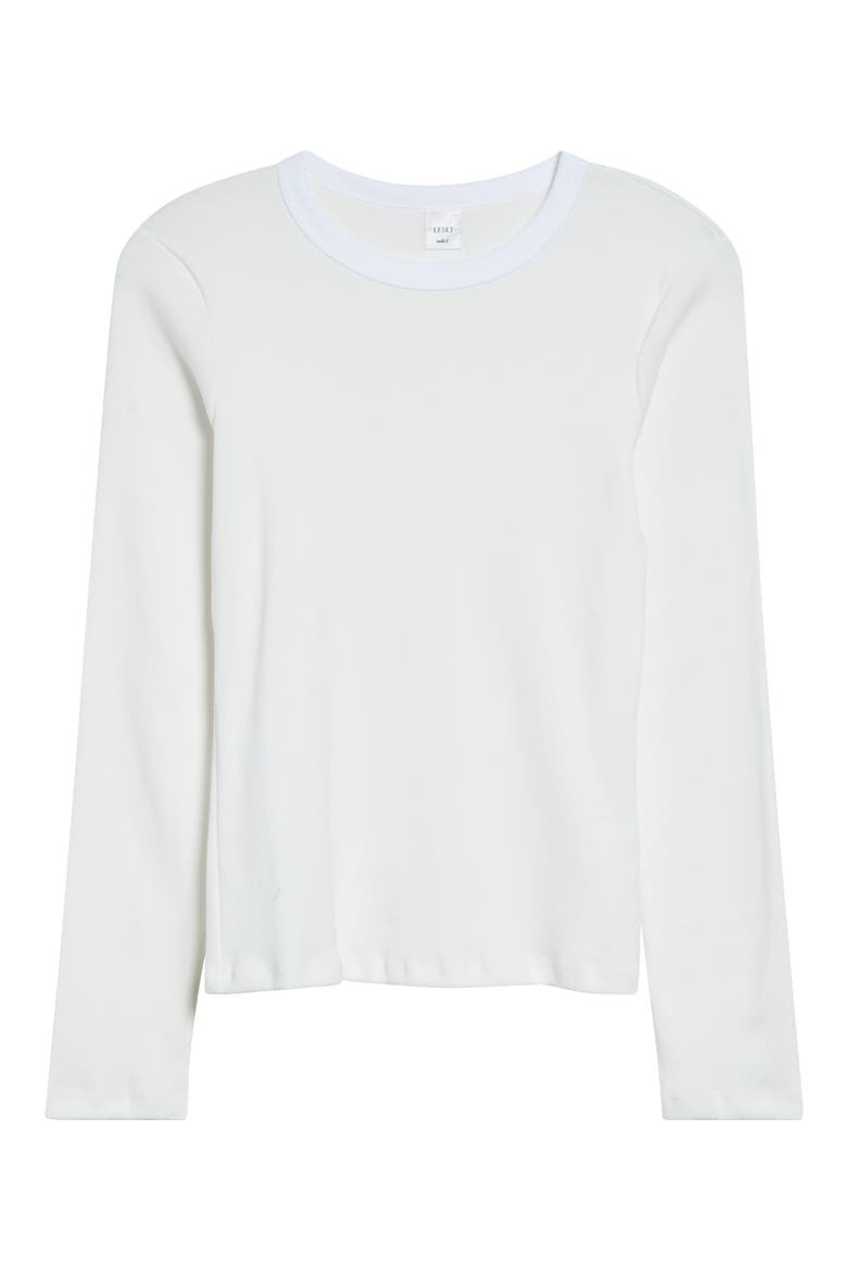 Nando Knit Slim Fit Long Sleeve Top, Alternate, color, WHITE