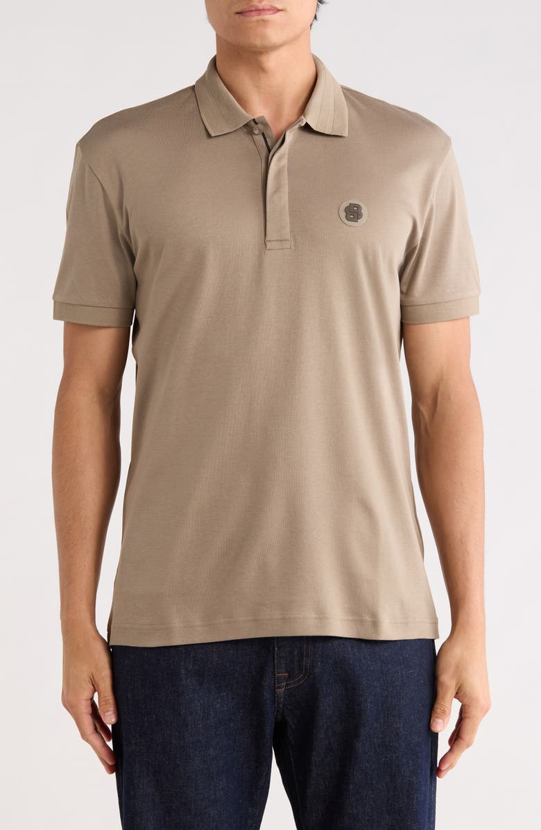 BOSS Paddy Cotton Knit Polo, Main, color, 