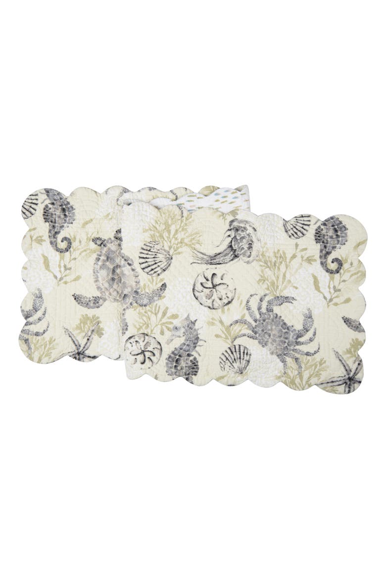 Cannon Beach Dining Table Runner, Main, color, Green