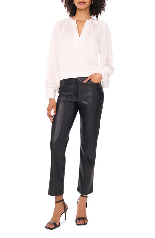Vince Camuto Textured Satin Top In White