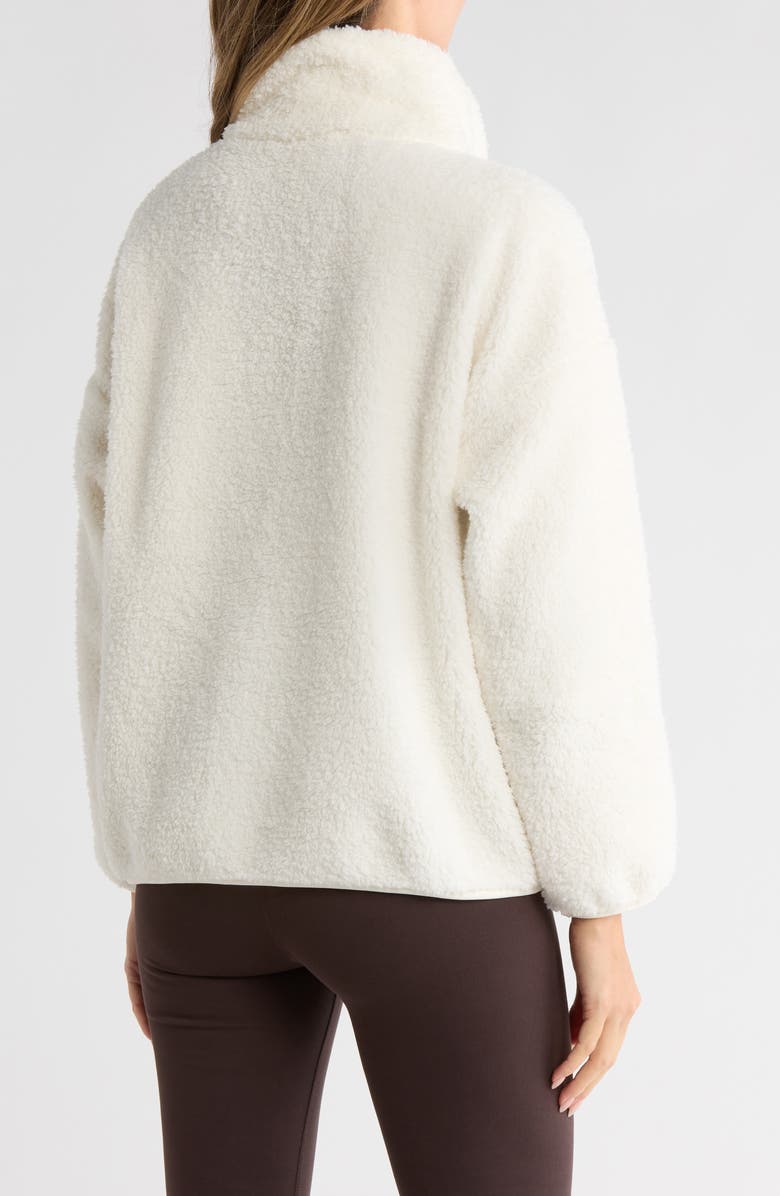 BALANCE COLLECTION Stevie Mock Neck Faux Fur Sweatshirt, Alternate, color,