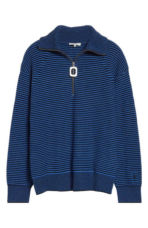 Jw Anderson Half Zip Sweater Sweaters And Cardigans Multicolor In Blue