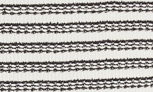 Misook Recycled Tweed Knit Chain-trim Mini Skirt In N Ivory/blk