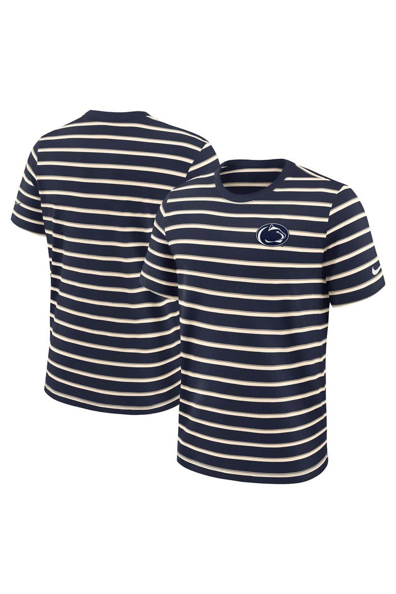 Men's Nike Navy Penn State Nittany Lions Athletic Prep Legacy Summit Stripe T-Shirt, Alternate, color, Navy