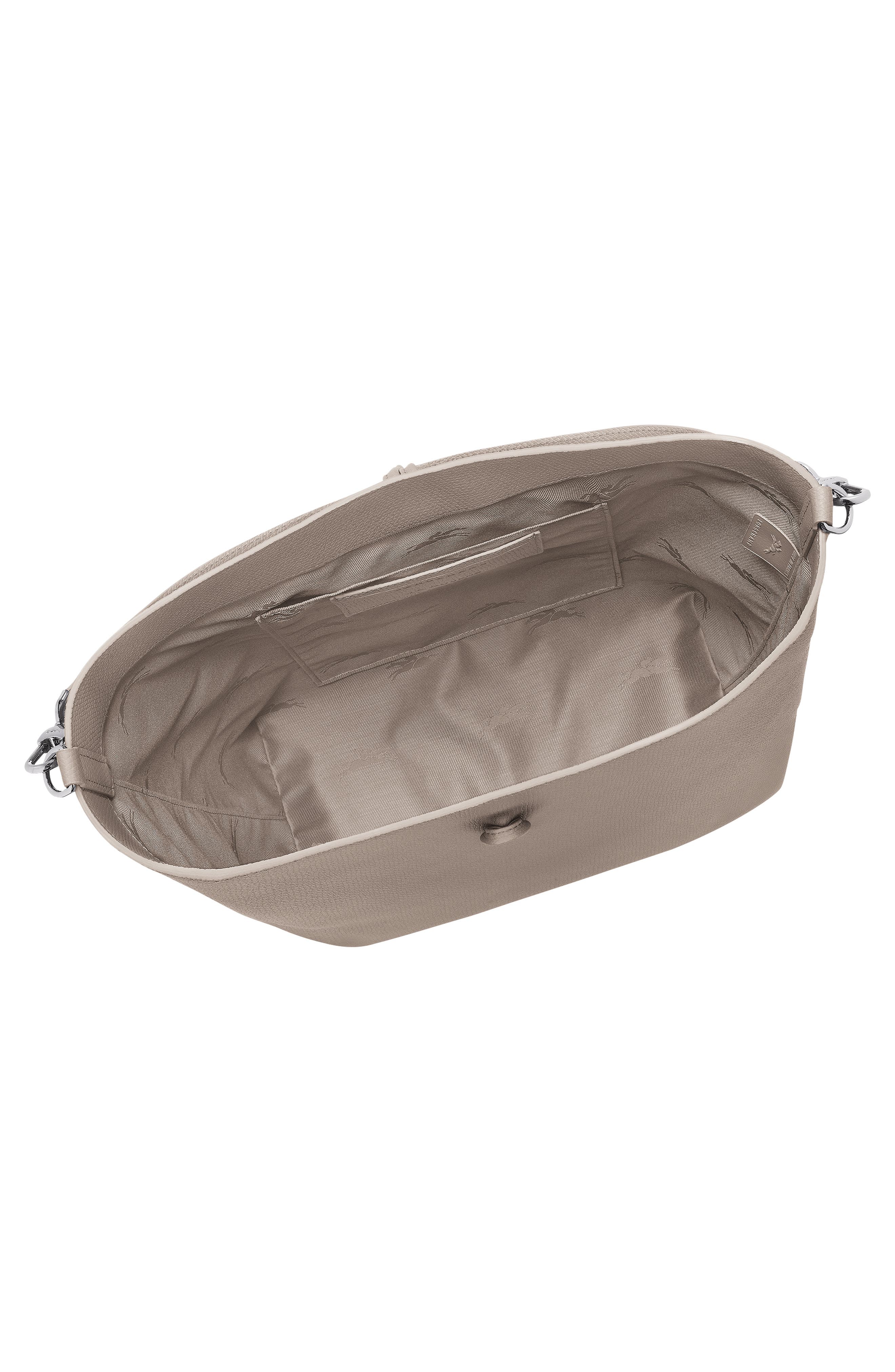 Medium Le Roseau Leather Hobo Bag, Alternate, color, CLAY
