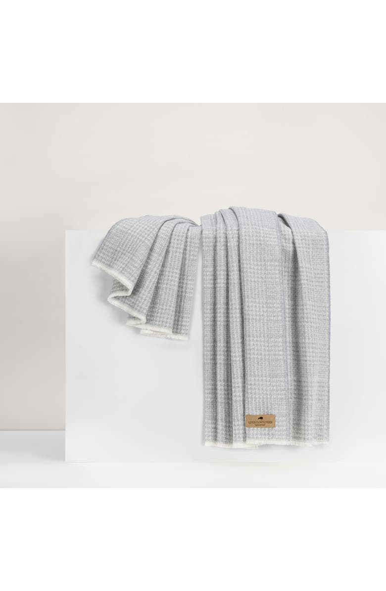 Lands Downunder Sutton Plaid Throw, Main, color, Light Gray