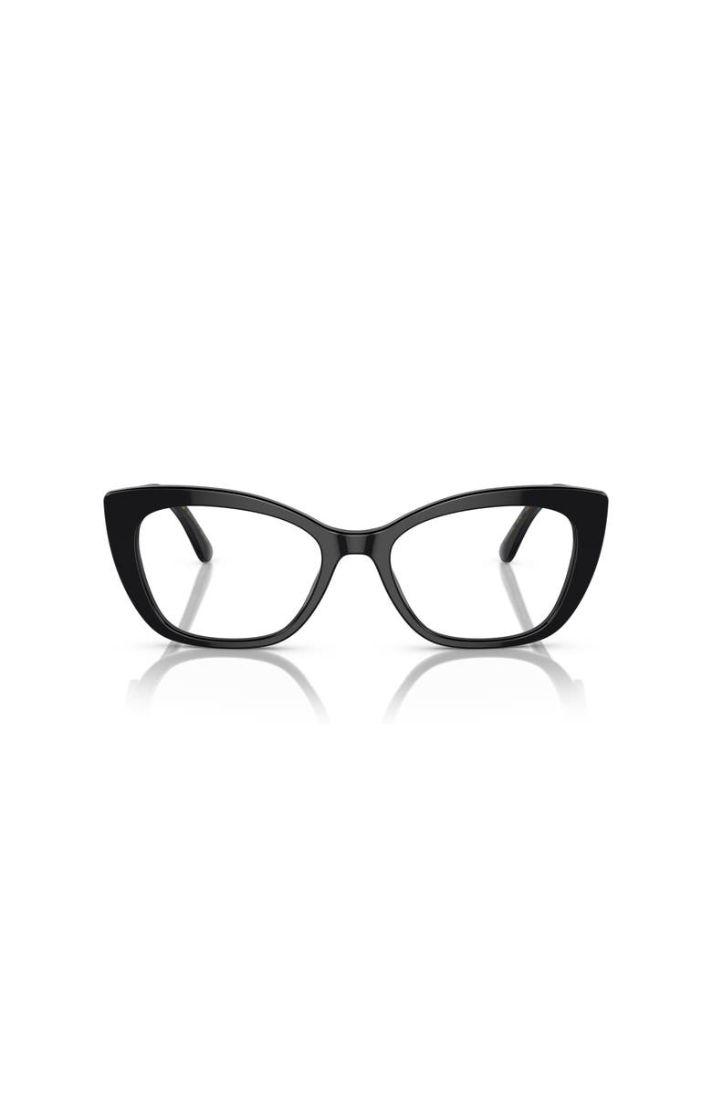 Dolce&Gabbana 54mm Cat Eye optical glasses, Alternate, color, Black