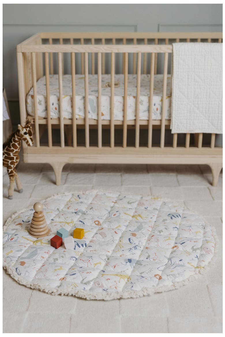 Into the Wild Round Reversible Play Mat, Alternate, color, IVORY
