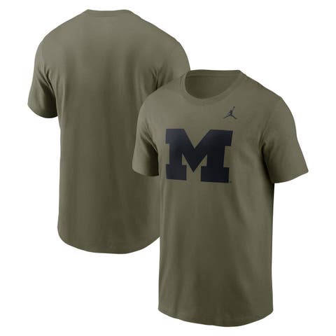 Men's Jordan Brand Olive Michigan Wolverines Primetime Logo Dri-FIT T-Shirt