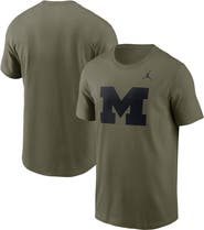 Jordan Brand Men's Jordan Brand Olive Michigan Wolverines Primetime Logo Dri-FIT T-Shirt