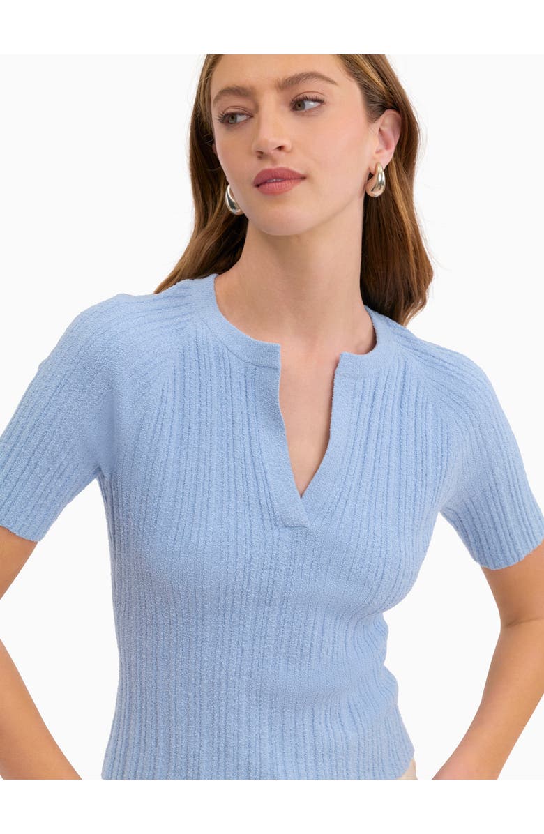 Rebecca Taylor Boucle Knit Sweater, Alternate, color, Azure