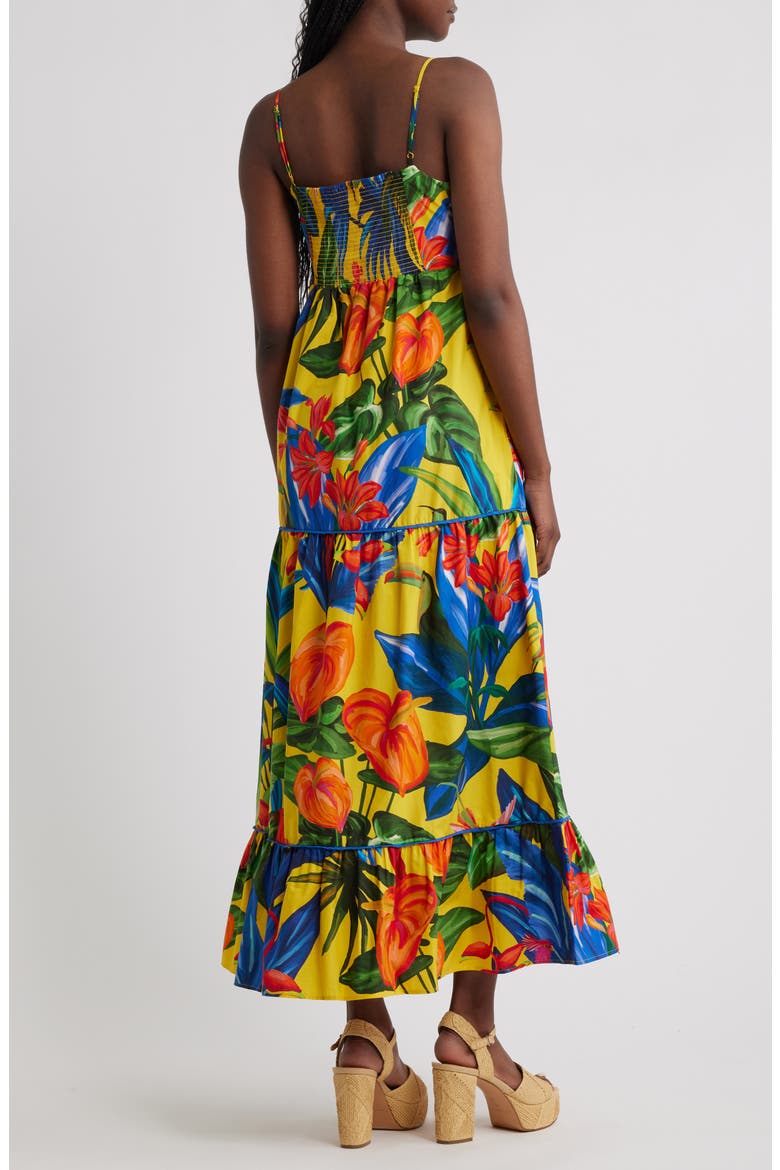 Bright Nature Maxi Sundress, Alternate, color, YELLOW