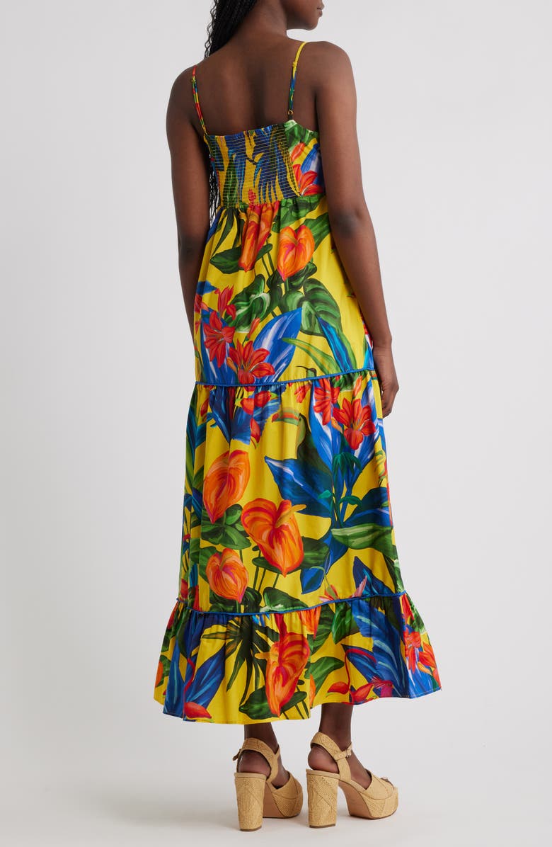 FARM Rio Bright Nature Maxi Sundress, Alternate, color, Yellow