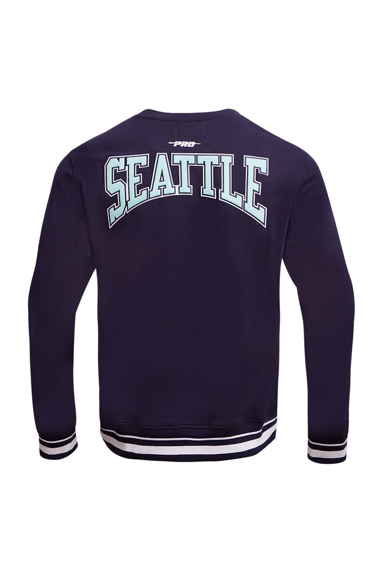 Men's Pro Standard Deep Sea Blue Seattle Kraken Crest Emblem Pullover Sweatshirt, Alternate, color, Navy