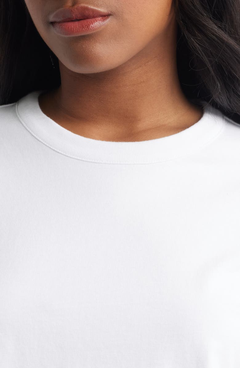 Madewell Back Pleat Classic T-Shirt, Alternate, color, White