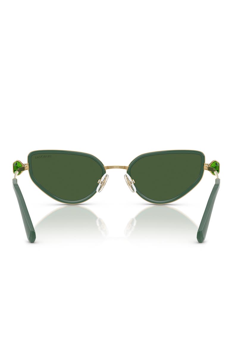 56mm Irregular Sunglasses, Alternate, color, GOLD GREEN