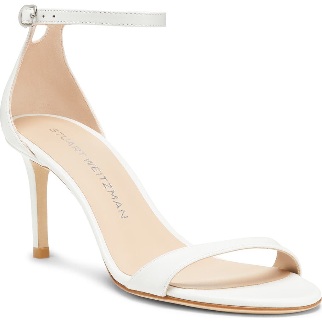 Stuart Weitzman Merinda Leather Sandals In White