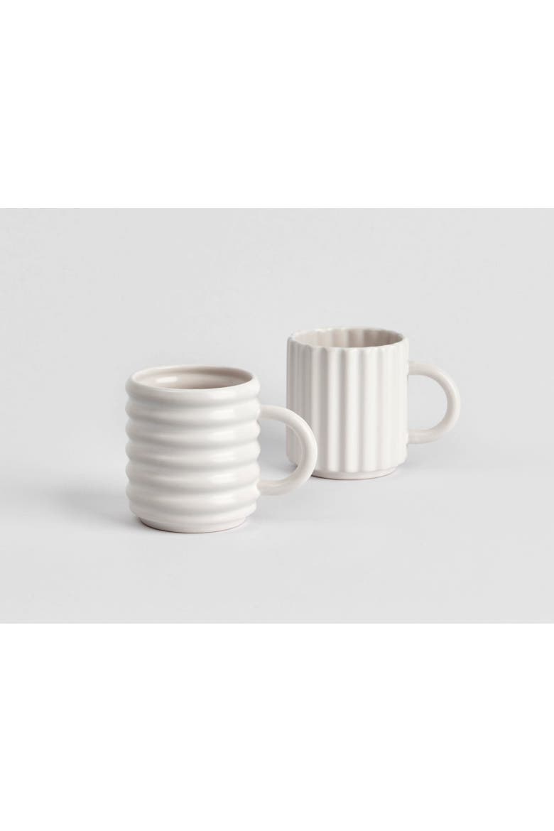 Ripple Mugs - Set of 2, Main, color, White