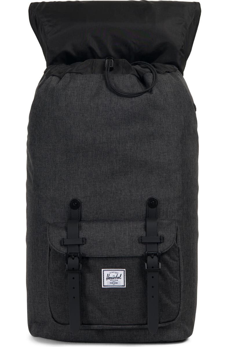 Herschel Supply Co. Little America Backpack, Alternate, color, Black Crosshatch/ Black Rubber