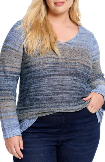 NIC + ZOE NIC+ZOE HAZY SHADES LINEN BLEND SWEATER