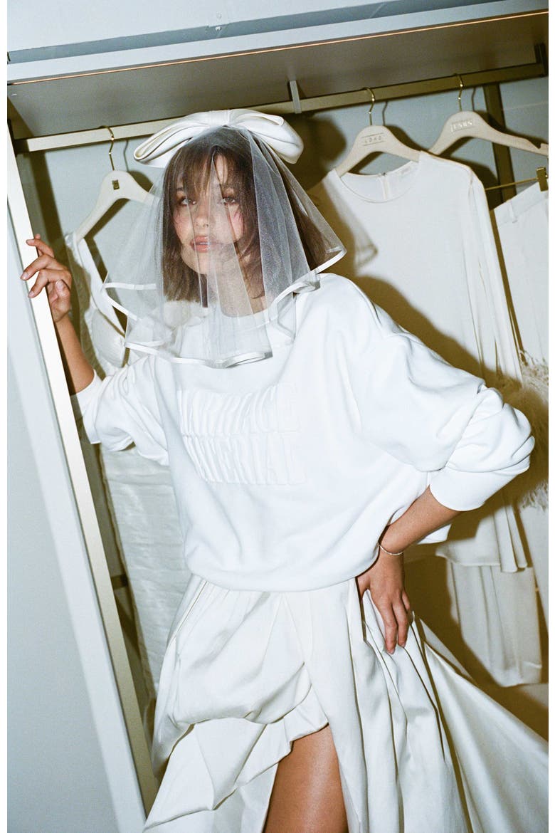 Marriage Material Collection Oversize Crewneck, Alternate, color, White