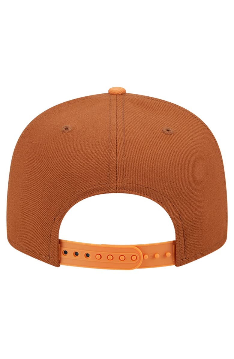 New Era Men's New Era Brown/Orange Miami Heat 2-Tone Color Pack 9FIFTY Snapback Hat, Alternate, color, 