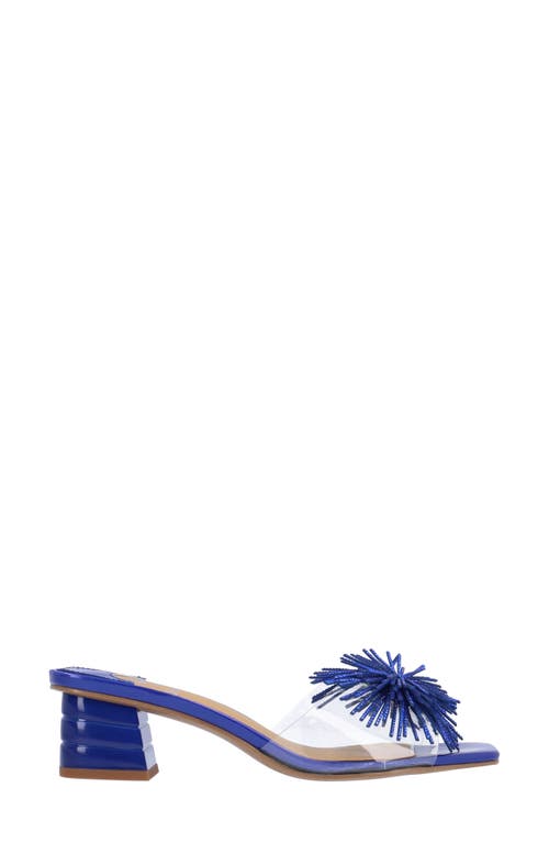 J. Reneé Ozara Slide Sandal In Clear/royal
