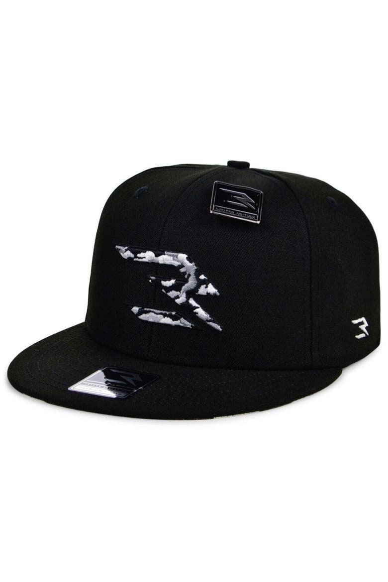 Men's 3BRAND by Russell Wilson Black/Camo Fashion Fitted Hat, Main, color, Black