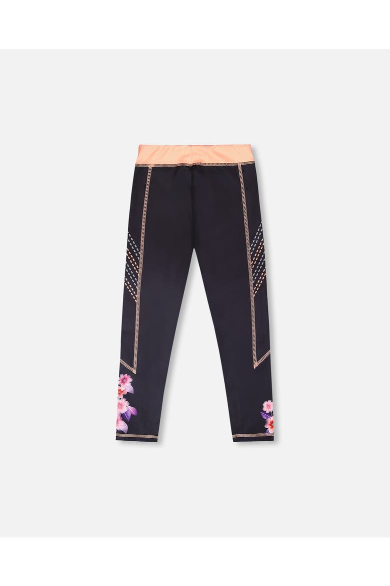 Athletic Leggings in Recycled Polyester, Alternate, color, Black