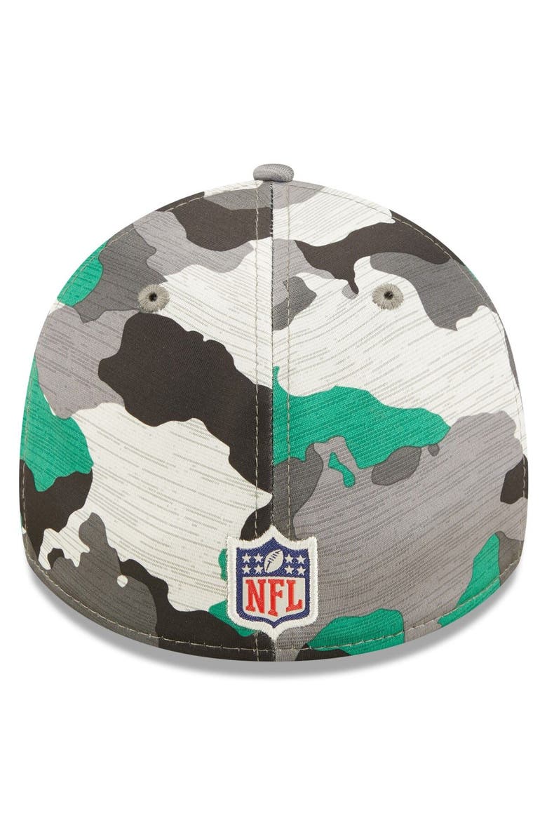 New Era Men's New Era Camo Philadelphia Eagles 2022 NFL Training Camp Official Historic Logo 39THIRTY Flex Hat, Alternate, color,