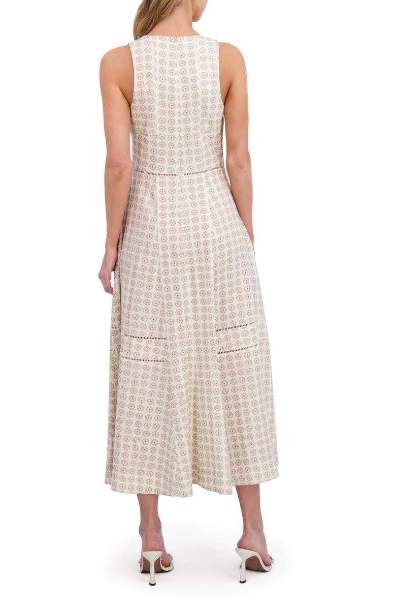 Ted Baker Geo Floral Sleeveless Linen Dress, Alternate, color, 