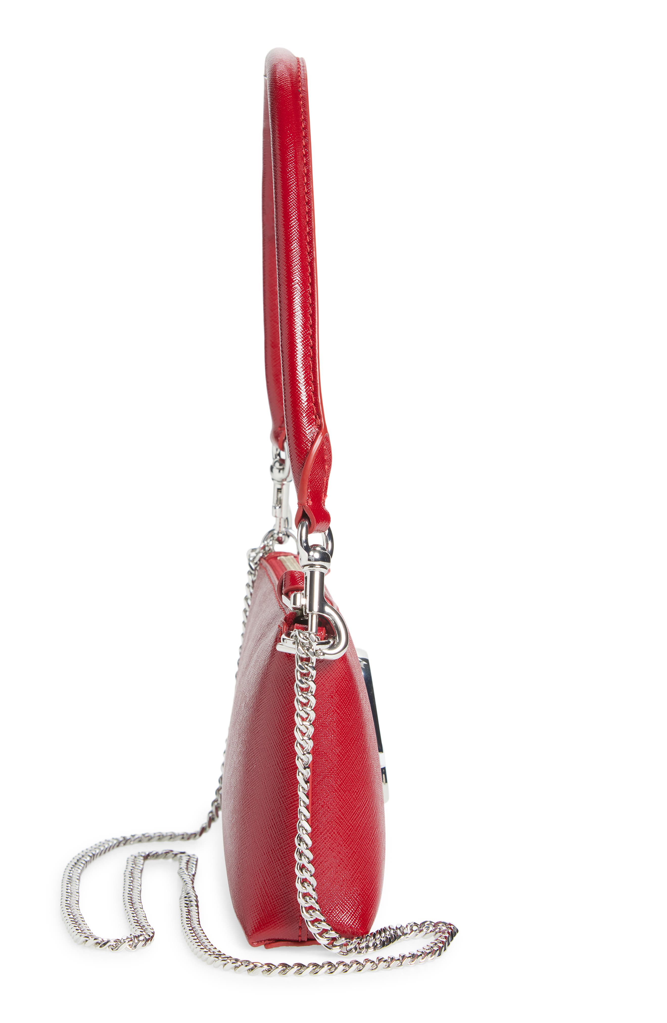 The Snapshot Pochette Bag, Alternate, color, SIREN RED