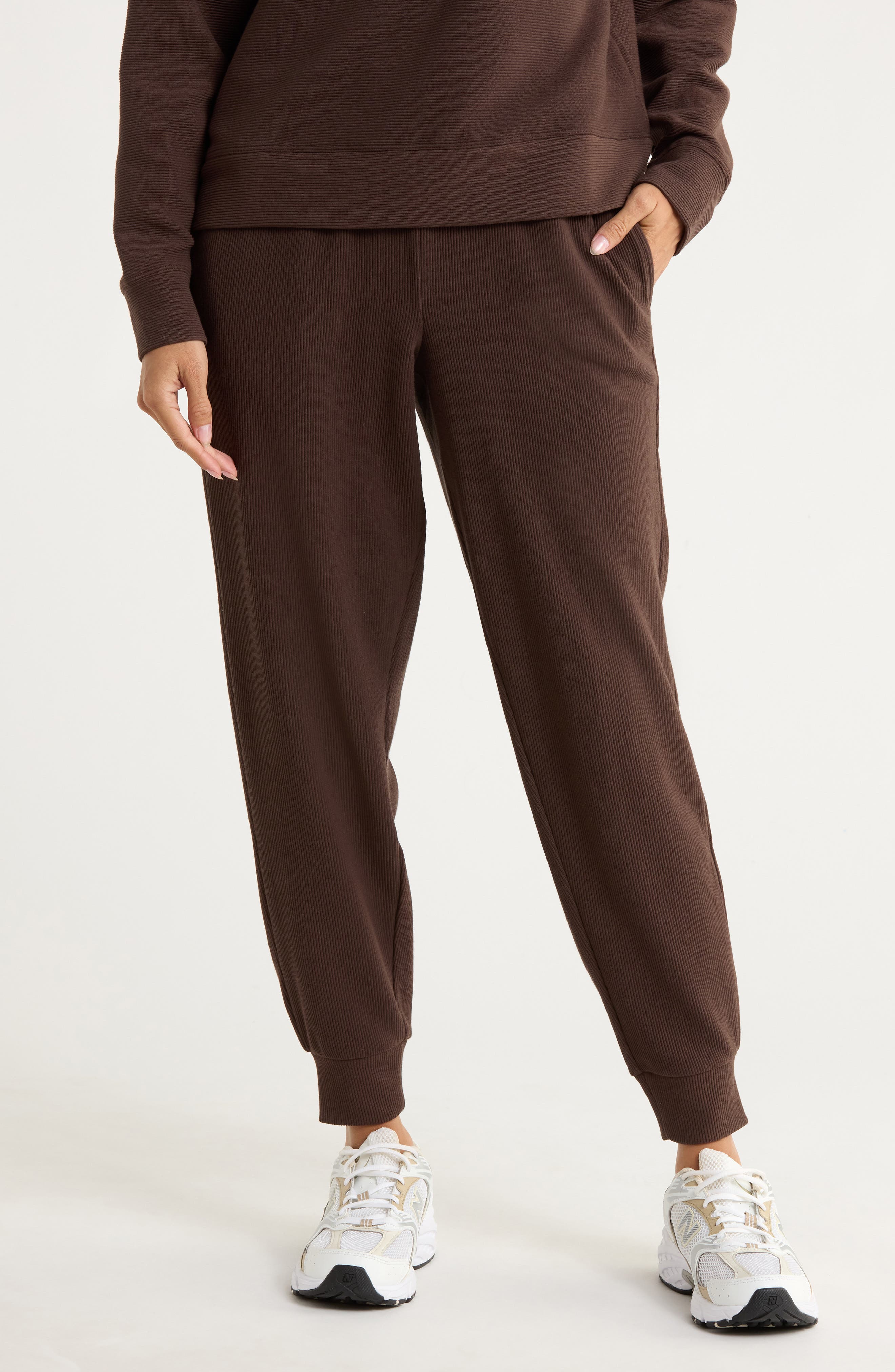 APANA Eden Ottoman Ribbed Joggers