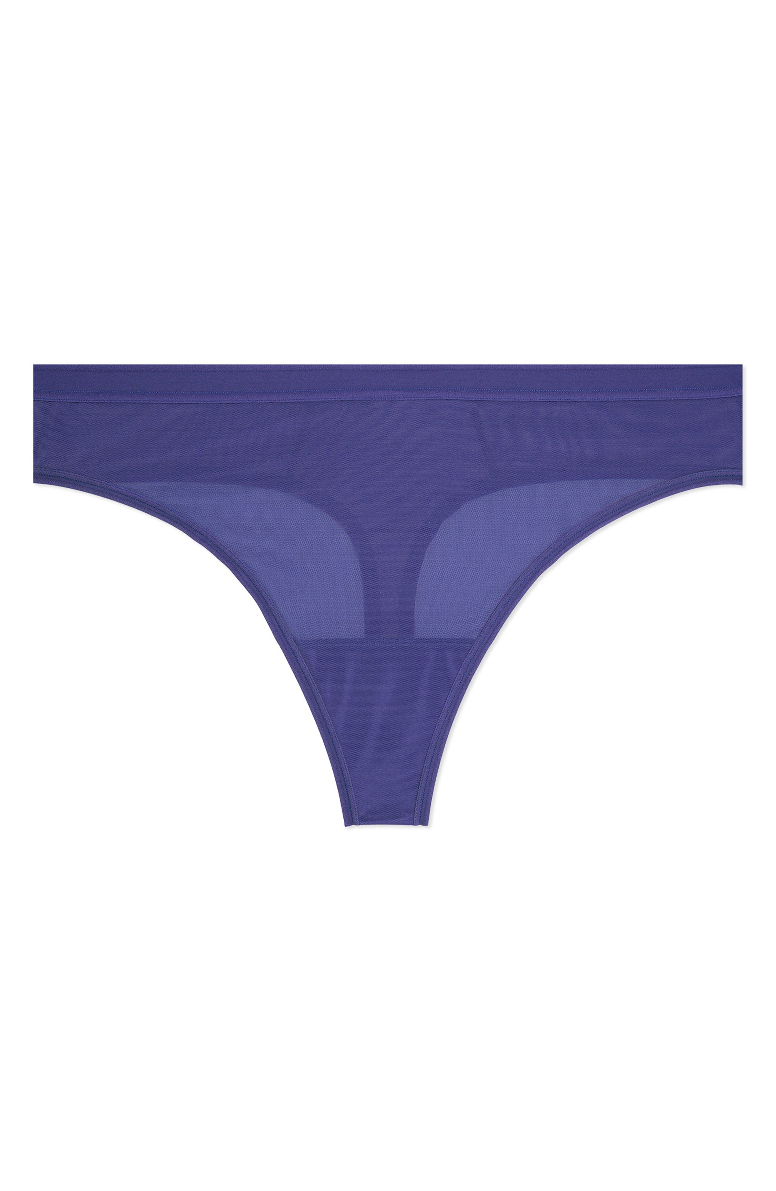 Curvy Couture Sheer Mesh High Cut Thong Panty (Women) | Nordstromrack